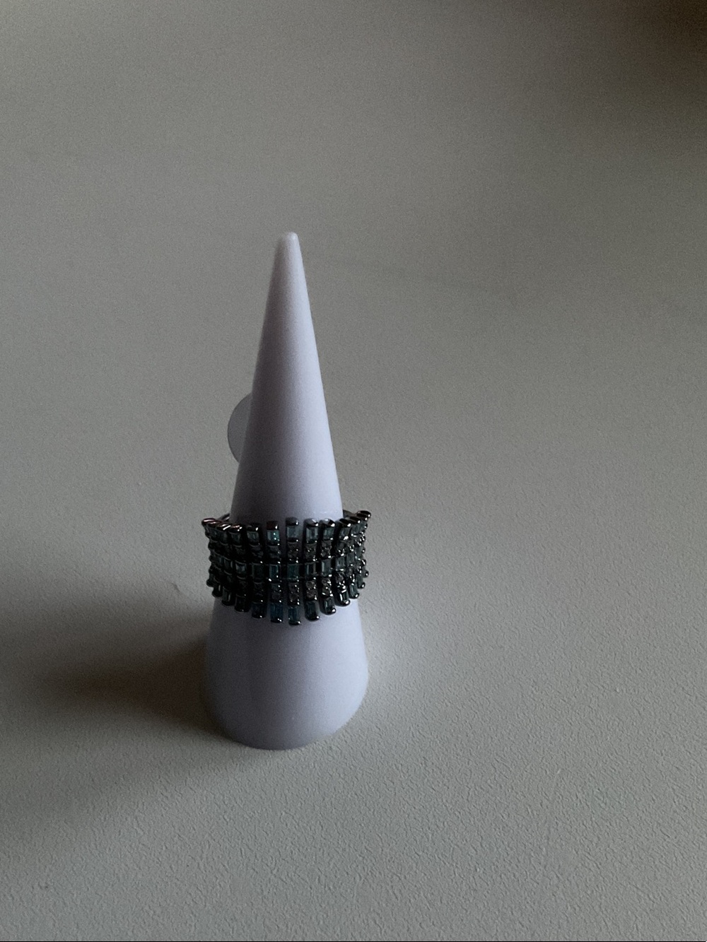 bp Black Gunmetal Multi-Row Statement Ring